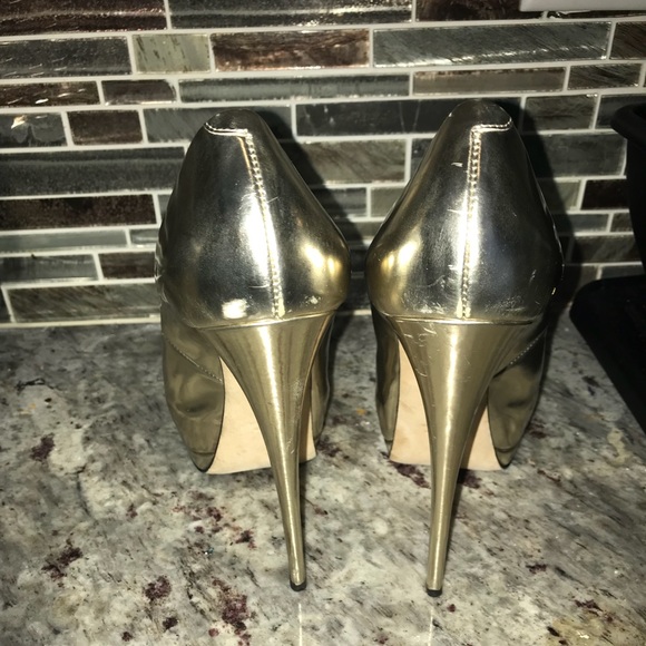 Gold Giuseppe Zanotti Platform Pumps - Picture 5 of 8